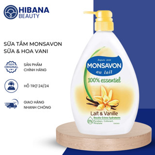  Sữa Tắm Monsavon Chiết Xuất Sữa Và Hoa Vani 1000ml Lait & Vanille 