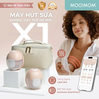 Máy Hút Sữa Không Dây MOOIMOM X1, Làm Ấm Chống Tắc Tia, Tăng Sữa Nhanh, Bảo Hành 25 Tháng