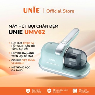 Máy hút bụi chăn đệm UNIE UMV62, công suất 350w siêu mạnh Hút đa năng trên mọi bề mặt, Đèn UV diệt vi khuẩn, bh 12 tháng