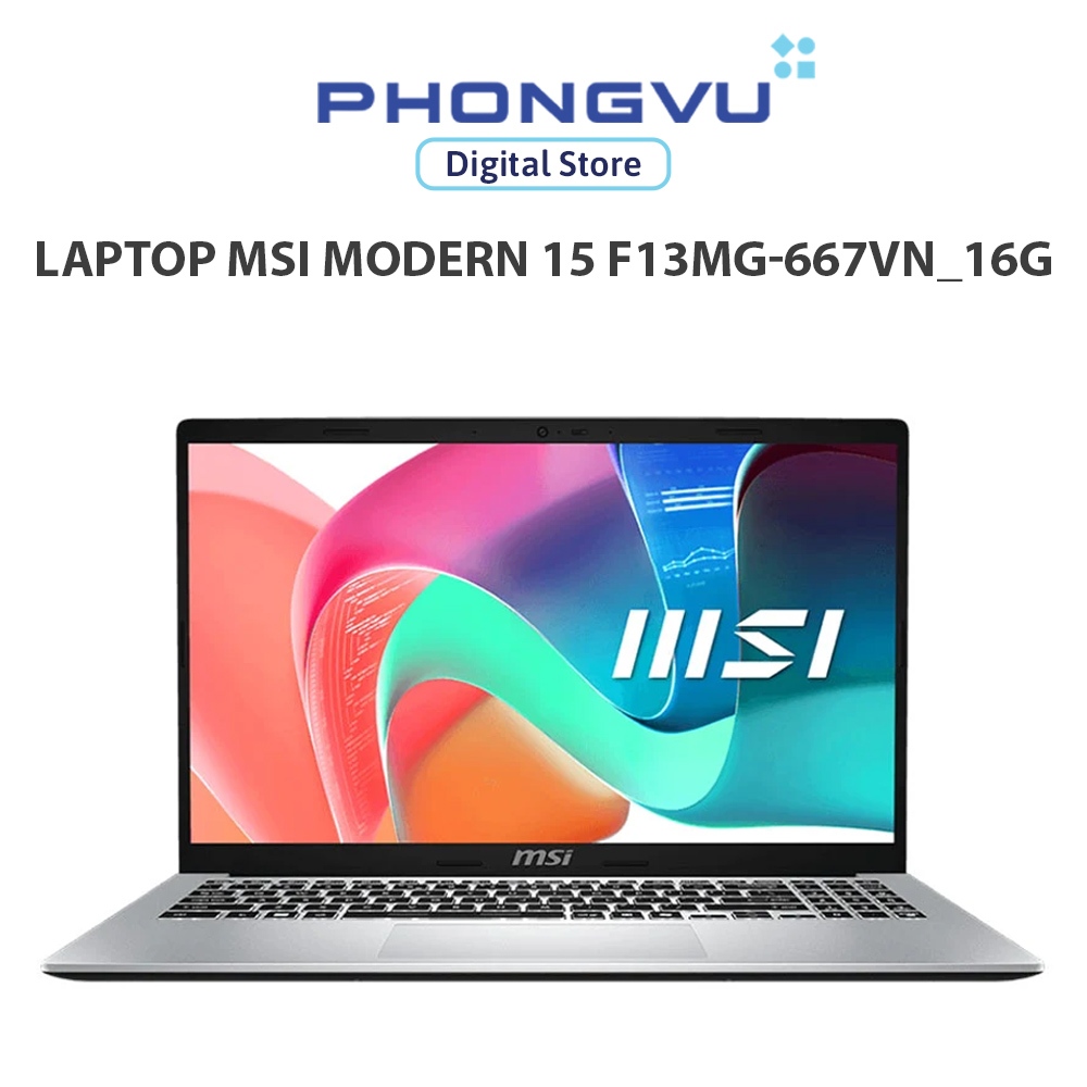 Laptop Msi Modern 15 F13MG-667VN_16G (i5-1334U/ Intel UHD 16GB/ 512GB/ Windows 11) -  Bảo hành 24 tháng