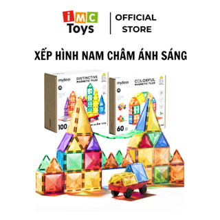 Xếp Hình Nam Châm lắp ráp Mideer Colorful Magnetic Tiles ghép hình nam châm ánh sáng