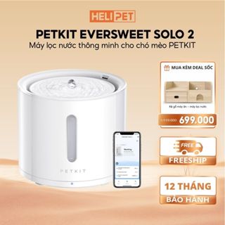 [Có App] Máy Lọc Nước Cho Chó Mèo Bơm Không Dây PETKIT Solo 2 - HeLiPet