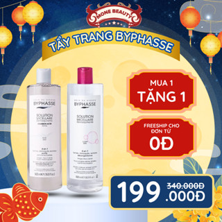 COMBO 2 Nước tẩy trang Byphasse 500ml làm sạch sâu dịu nhẹ cho mọi loại da
