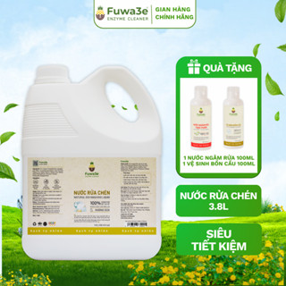  Nước Rửa Chén Enzyme Sinh Học Hữu Cơ Tự Nhiên Từ Dứa Fuwa3e - An Toàn Cho Bé Bảo Vệ Da Tay - 3.8L 