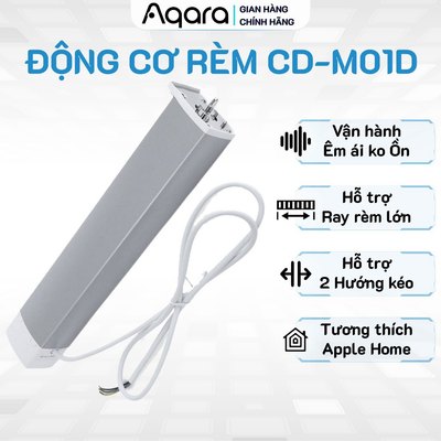 Động cơ rèm Aqara Smart Curtain CD-M01D bản Quốc Tế - Tự động đóng/ mở, Điều khiển từ xa, tương thích Apple HomeKit