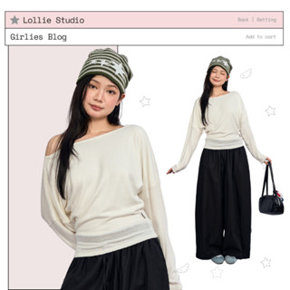  LOLLIE STUDIO - Áo len mỏng dệt kim Kaori Top TKP235 