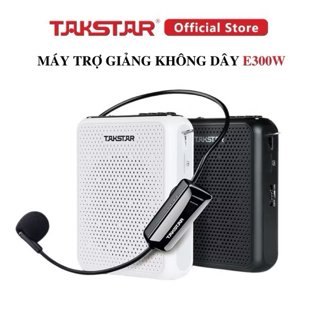 (Chính Hãng) MÁY TRỢ GIẢNG KHÔNG DÂY UHF TAKSTAR E300W CÓ BLUETOOTH, CÔNG SUẤT 10W dành cho giáo viê