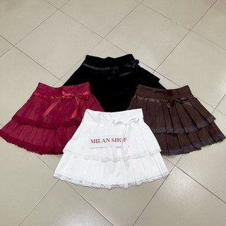 Chân váy da lộn 2 tầng ngắn có lót quần