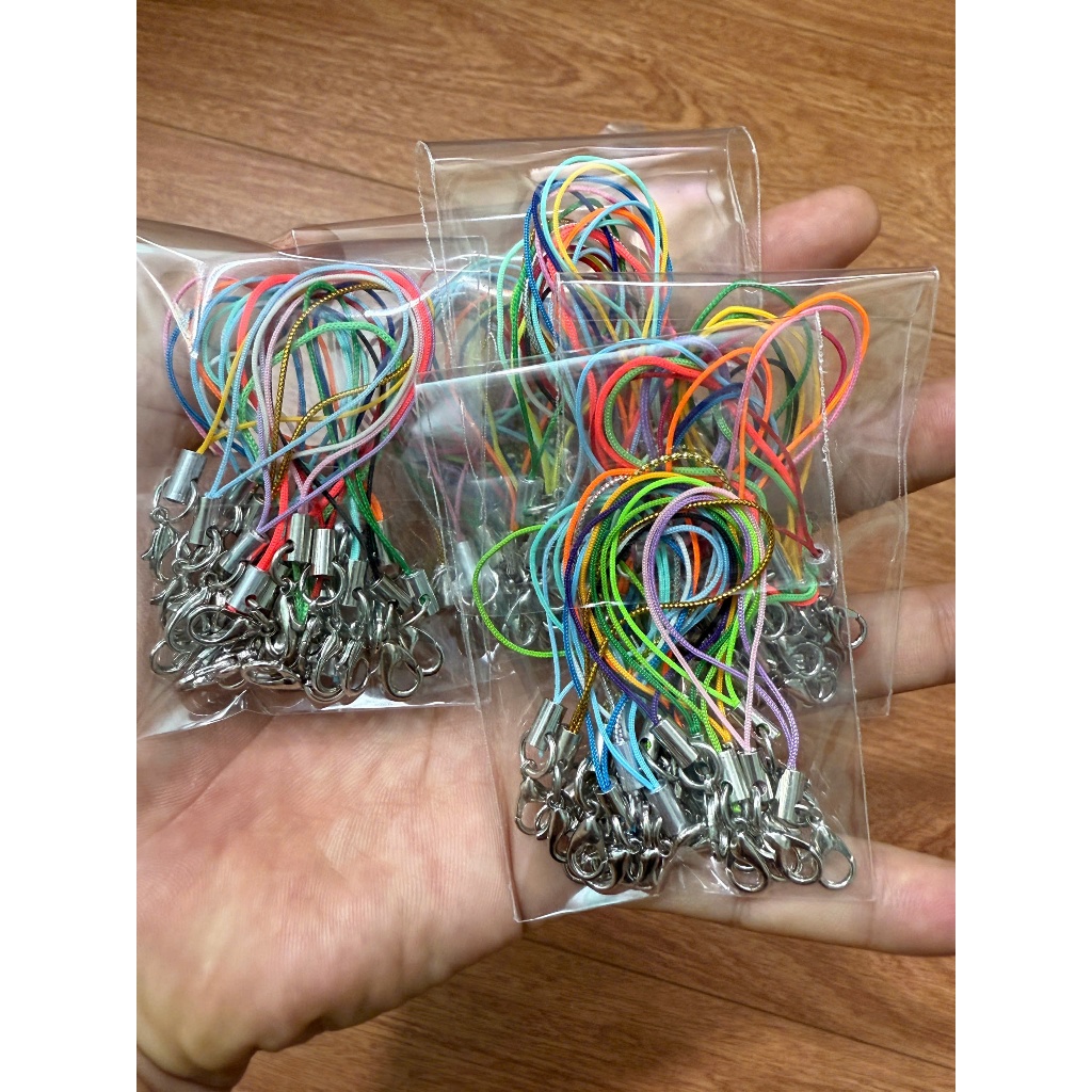 Set 20 50 100 Dây Móc Điện Thoại Có Càng Cua Nhiều Màu Sắc, Phụ Kiện Móc Khoá, Quà Lưu Niệm, Treo Balô, Túi Xách