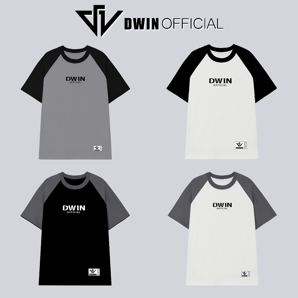 Áo thun raglan nam nữ DWIN phông tay lỡ cotton unisex form rộng basic local brand