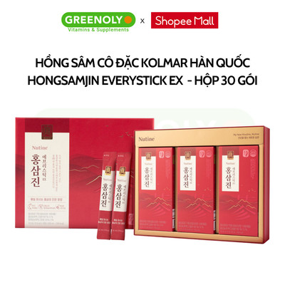 TPBVSK Nước Hồng Sâm Cô Đặc Kolmar NUTINE HONGSAMJIN EVERYSTICK EX Hàn Quốc Hộp 30 gói