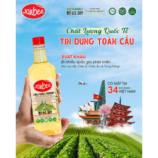 Dầu Đậu Nành Janbee Chai 1 Lít Nguyên Chất 100%, Không Trans Fat