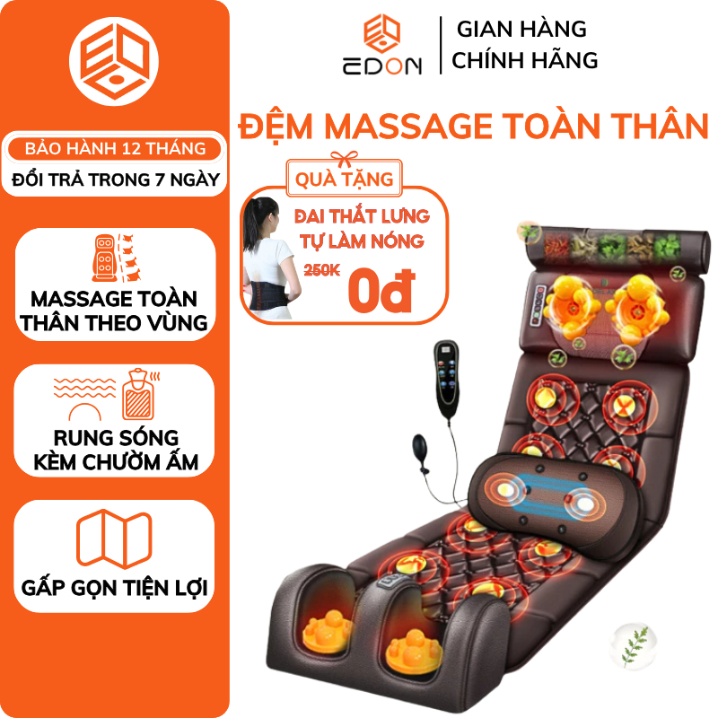  Thảm Massage Toàn Thân DELAX Massage Hồng Ngoại Giảm Đau Mỏi,Thư Giãn Phục Hồi Sức Khỏe TMS01 