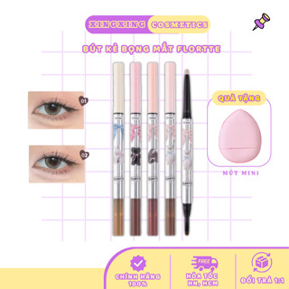 [FLORTTE] bút kẻ bọng mắt FLORTTE Bút kẻ mắt Hai đầu bút tạo khối phấn bắt sáng bút bóng XINGXINGCOSMETICS