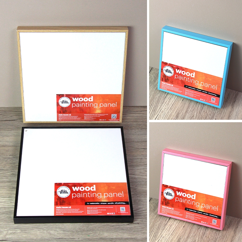 Tấm Canvas Panel (30x30cm) Bằng Ván Gỗ - Đóng Sẵn Khung Thảo Tranh - Canvas Vẽ Tranh, Toan Vẽ Tranh