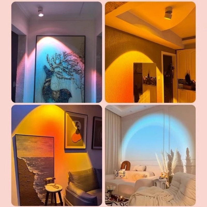 Đèn rọi ánh sáng bình minh, hoàng hôn, Đèn decor nhà hàng, quán cà phê, tạo không gian sang trọng, lãng mạn