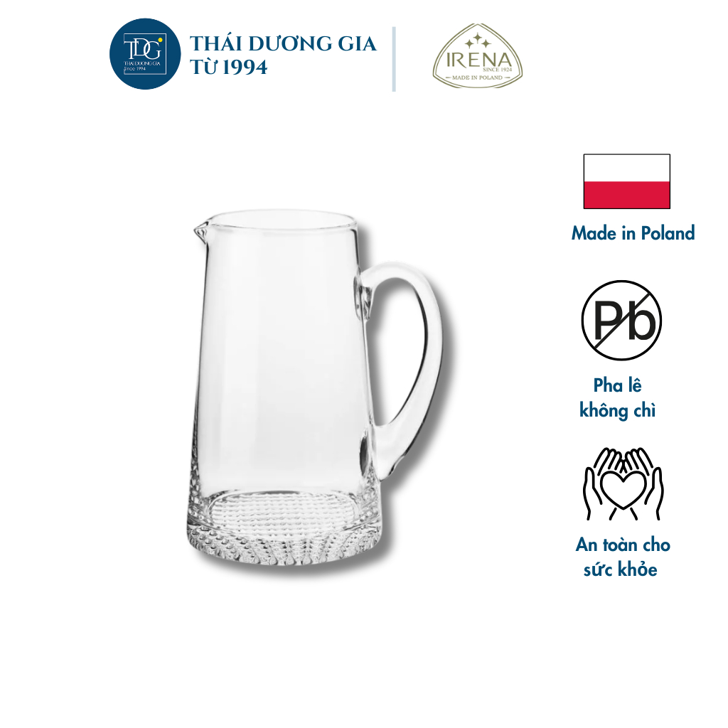 Bình pha lê không chì FJORD 1000ml sản xuất tại Ba Lan | Thái Dương Gia