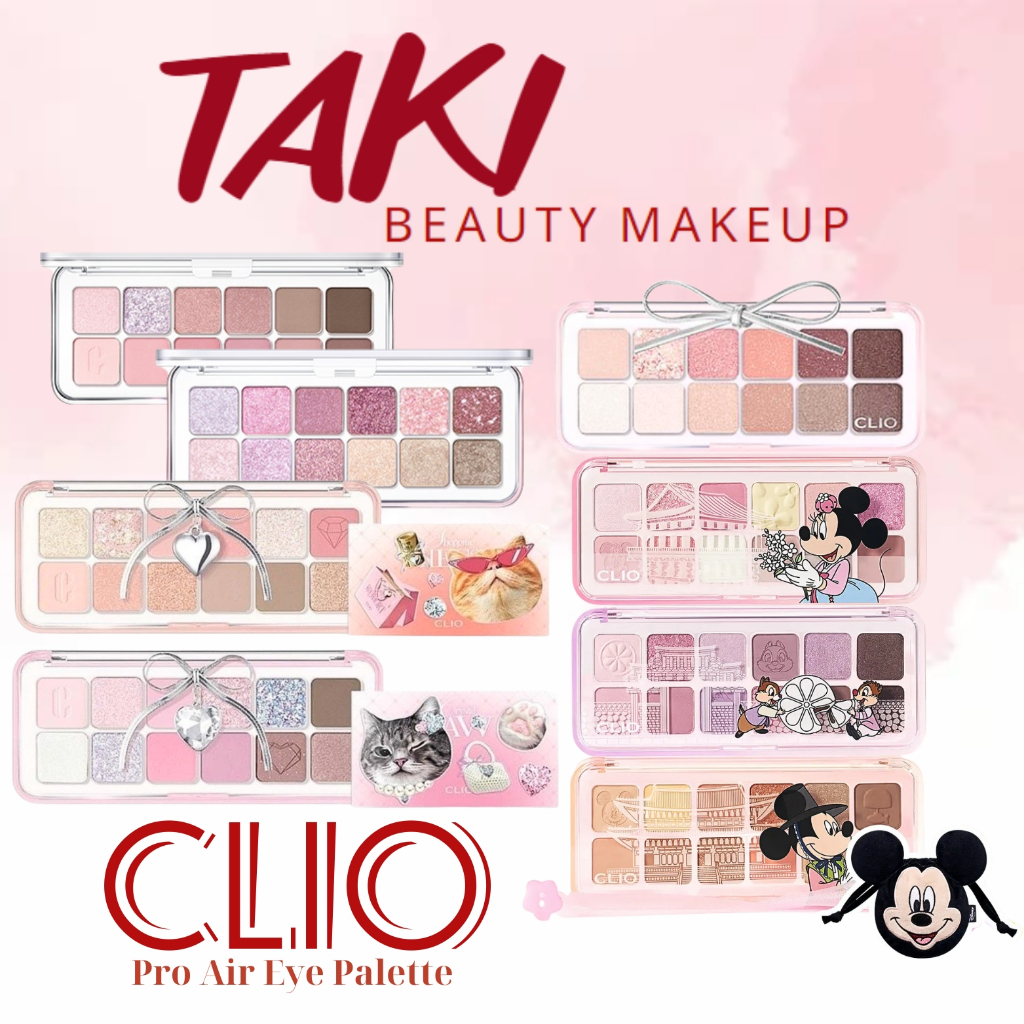   Full Màu  Phấn Mắt Clio 12 Ô Pro Eye Palette Air - Màu 02-04-12-16-17-18-101-105-104-106 