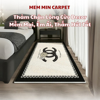  Thảm Chùi Chân Lông Cừu Decor Trang Trí Phòng Ngủ Thảm Phòng Khách Êm Mềm Dày Dặn Bám chân - Memmincarpet - TH104 