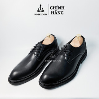 Giày Tây Nam công sở POSEIDON đế cao su 2 tầng có may đế Giày Tây nam oxford & derby mũi nhọn
