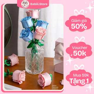  Cành Hoa Hồng Vĩnh Cửu Lắp Ráp Trang Trí Đồ chơi Khối Xây Dựng Hoa Hồng Vĩnh Cửu Trang Trí Quà Tặng Ngày Lễ 