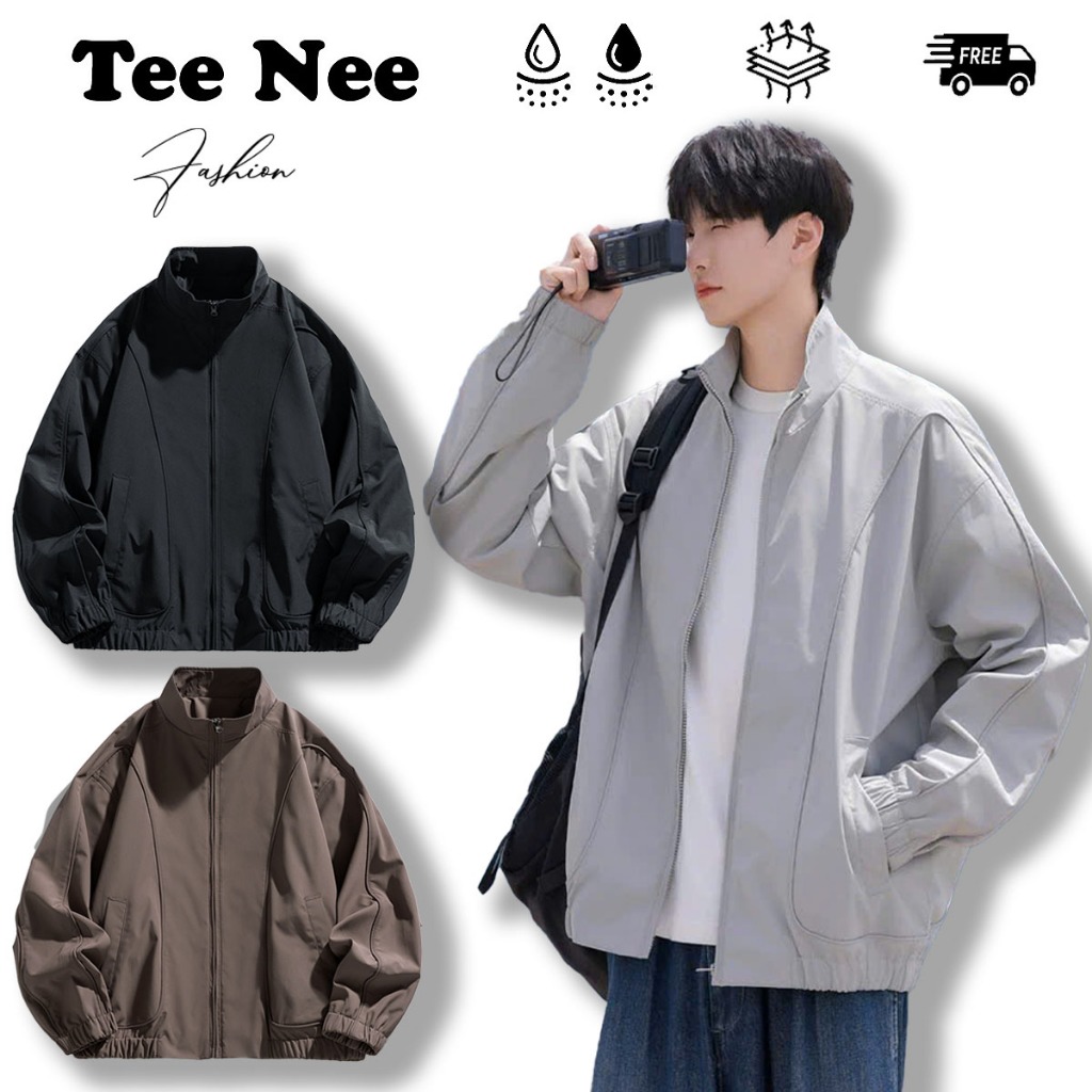 Áo Khoác Gió Nam Nữ Nam Cổ Cao TeeNee 2 lớp chất liệu vải cao cấp, Cản Gió Chống Nước Có Túi Trong