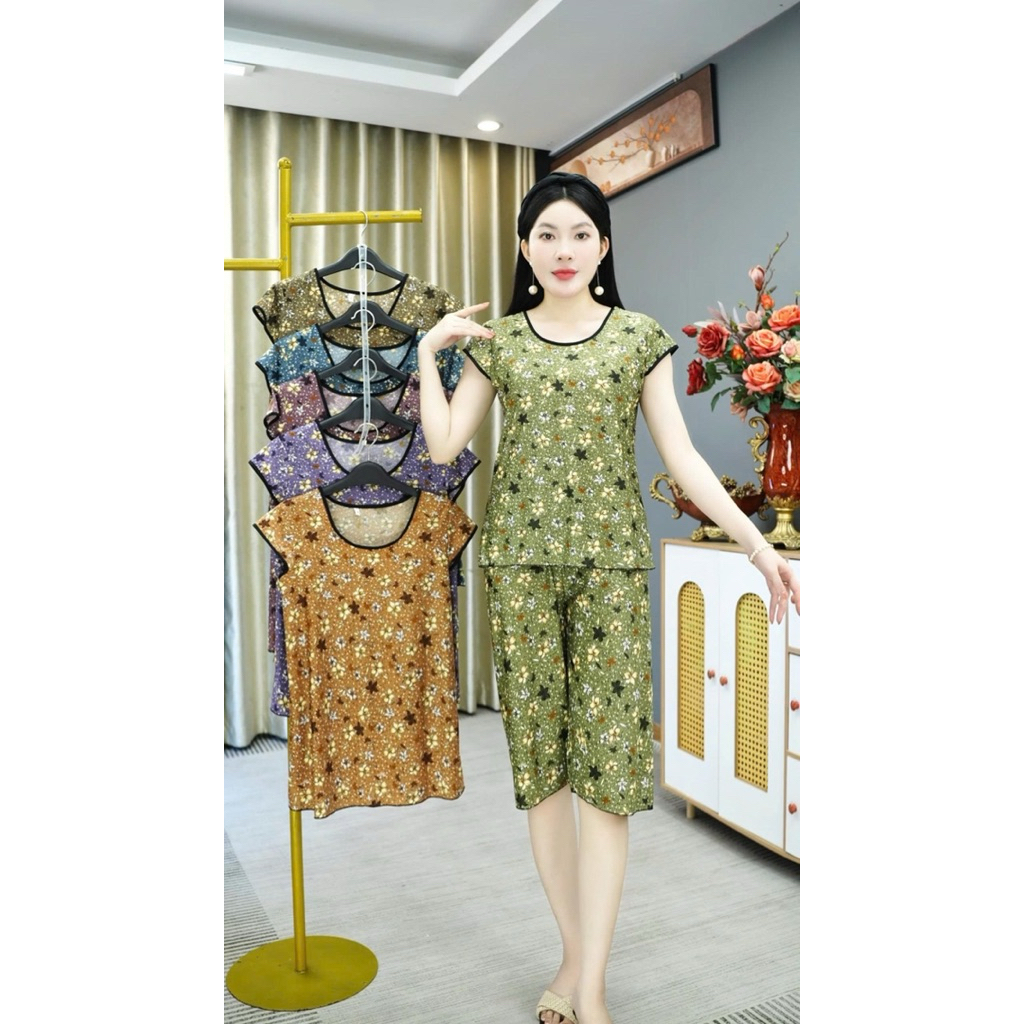 Bộ lửng trung niên có tay vải thun lạnh mềm mát
