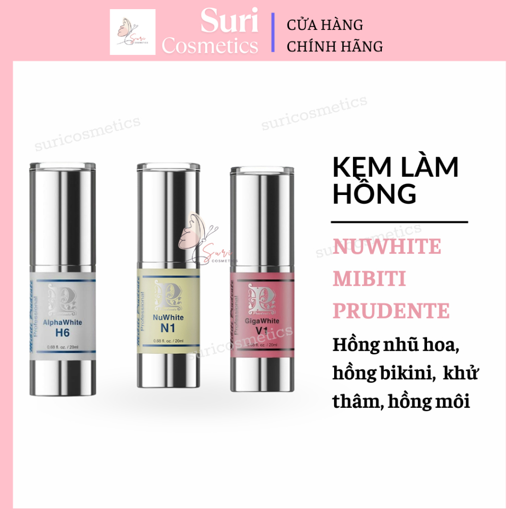 Kem Nuwhite 20ml Làm Hồng Nhũ Hoa N1, Hồng Bikini V1, Khử Thâm H6 Chính Hãng - Làm Hồng Chỉ Trong 5 