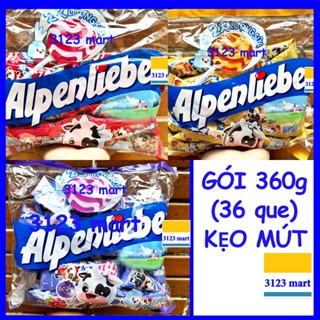   SỈ từ 2,3,5 gói   Gói 36 que  Kẹo mút Alpenliebe dâu kem caramen trà sữa kem quả mọng 