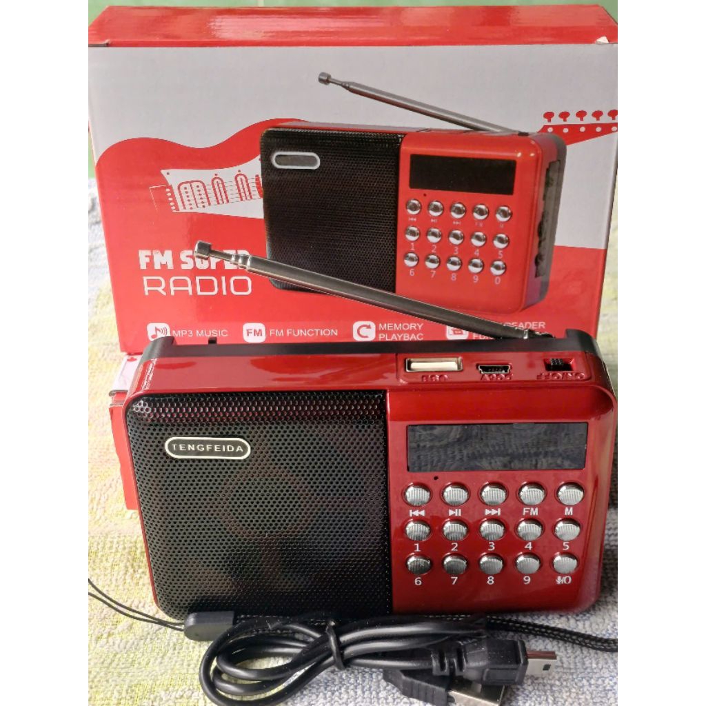 Máy Loa Đài Nghe pháp T853+1pin,Có Hỗ Trợ Bluetooth+Ghi Âm+Radio đài Fm.