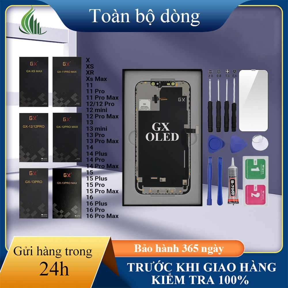 Màn hình GX OLED chính hãng tương thích với iPX/Xs/XR/Xs max/11/12/13/MINI/14/15/16/Pro/Plus/Pro Max