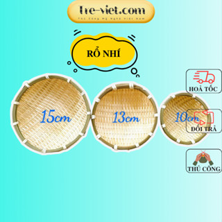  Rổ nhỏ decor đựng kẹo  đồ trang trí - Rổ tre mini  rá tre nhí 