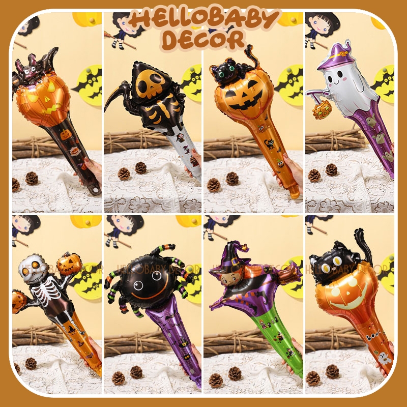 Bóng tay cầm mẫu mới trang trí Halloween - quà tặng cho bé - decor lễ hội hóa trang