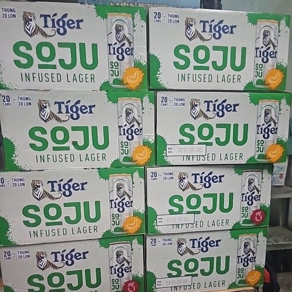 Bia Tiger Soju Infused Lager thùng 20 lon