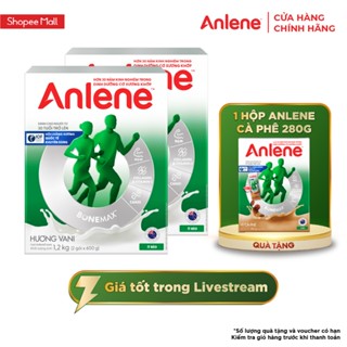 [KOL] Combo 2 hộp Sữa Bột Anlene Hương Vanilla hộp 1,2Kg (trên 30 tuổi)