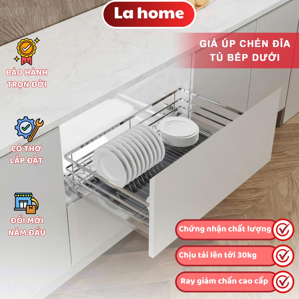 Kệ Úp Bát Đĩa Tủ Bếp, Kệ Chén Gầm Bếp CELAENO Inox 304 Cho Tủ Bếp Dưới