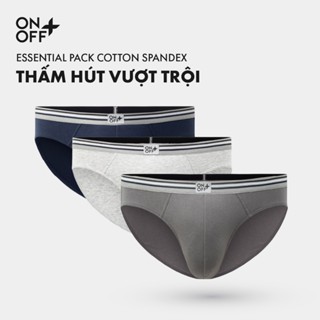 Combo 3 quần lót sịp nam tam giác brief Cotton Spandex Mềm mại lành tính - ONOFF 18UQ25A039