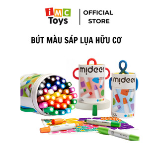  Màu sáp dầu bút sáp lụa vặn hữu cơ Mideer Silky Crayon kèm quai cho bé 12-24-36 màu 