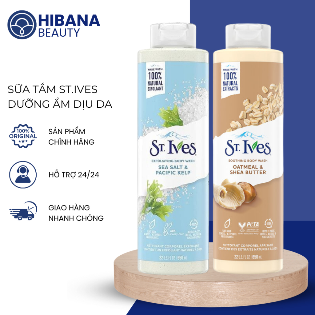 Sữa Tắm St.Ives Dưỡng Ẩm Da Yến Mạch & Bơ Hạt Mỡ