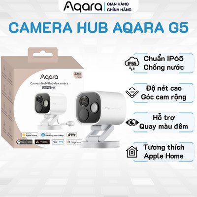 Camera Aqara G5 Pro bản Quốc Tế - Chống nước IP65, Video độ nét cao 2K, tương thích Apple HomeKit - BH 12 Tháng