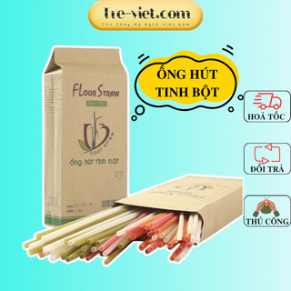 120 Ống Hút Tinh Bột Gạo nhiều màu dùng uống nước | Tre Việt