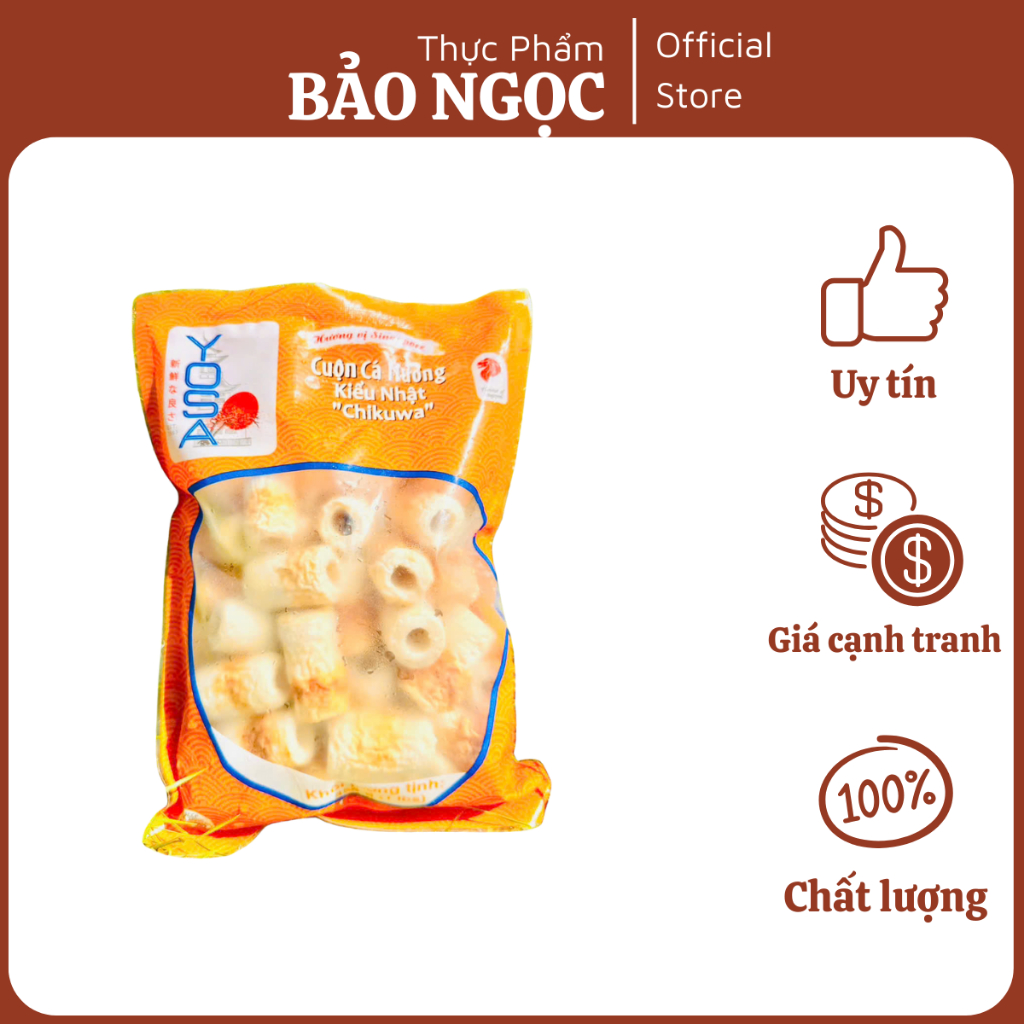 Cuộn Cá Nướng Kiểu Nhật "Chikuwa" – Surimi 40% | Đặc Sản Nhật Bản – Gói 500g - hỏa tốc HN