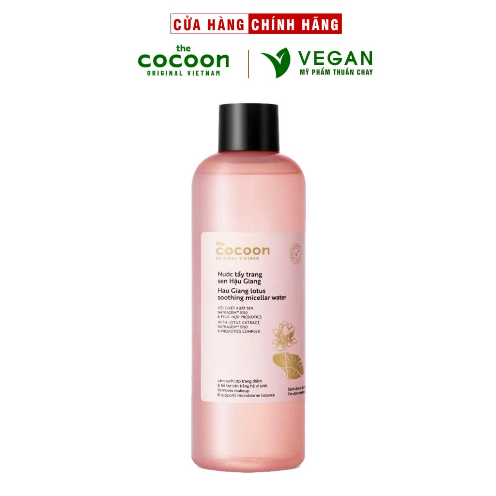 Nước tẩy trang sen Hậu Giang Sạch Bụi Siêu Mịn, Dịu Êm Cho Da Rất Nhạy Cảm Cocoon 500ml | BigBuy360 - bigbuy360.vn