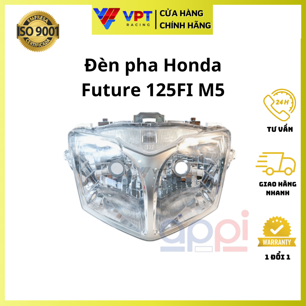 Choá đèn Future | Đèn pha Future 125 Fi 2016 bóng m5 trắng - chính hãng APPi 33120