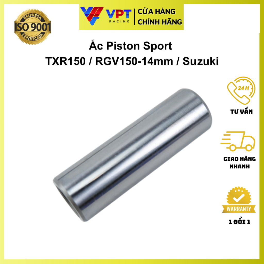 Ắc piston Xipo RGV120, RGV120, Satria120 chính hãng Suzuki, Malaysia 12151