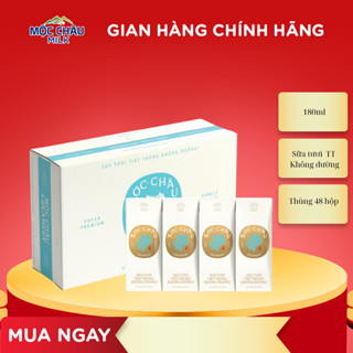  Thùng 48 hộp 180ml Sữa tươi tiệt trùng không đường Mộc Châu Creamery 