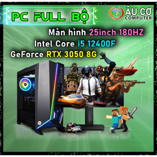 Full Bộ PC Gaming Màn hình 180hz / i5 12400f / RTX 3050 8G / Ram 16Gb / SSD 512Gb, Case Gaming, Cây Gaming chơi game