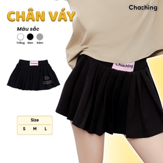 Chân Váy Ngắn Xếp Ly To ChaChing, Chân Váy Nữ Xếp Ly Ngắn Dáng Xoè Chất Vải Thun Tici Dày Dặn, Có Quần Bảo Hộ Bên Trong