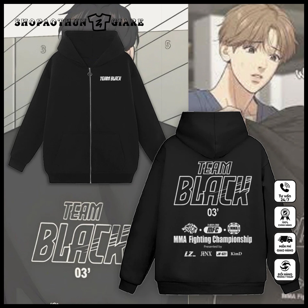 Áo Khoác Team Black Jinx - Sabbath crew Lookism