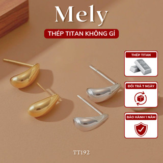   KHÔNG ĐEN GỈ  Bông tai mini Titan trù tượng hiện đại - Mely D133 